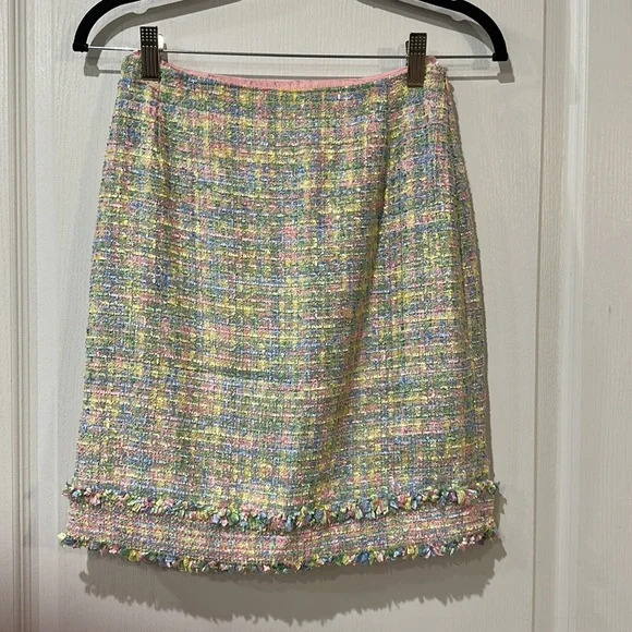 Escada Vintage Tweed Pastel Blazer and Skirt 2 Piece Suit Set - Picture 5 of 16